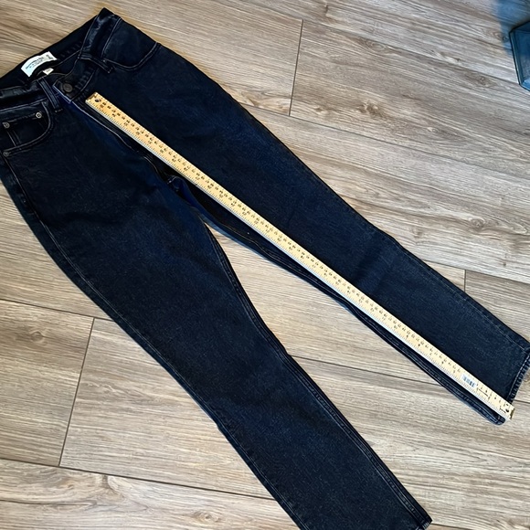 👖 ABERCROMBIE & FITCH Black Straight Jeans Sz 0 / 25 - Picture 6 of 7